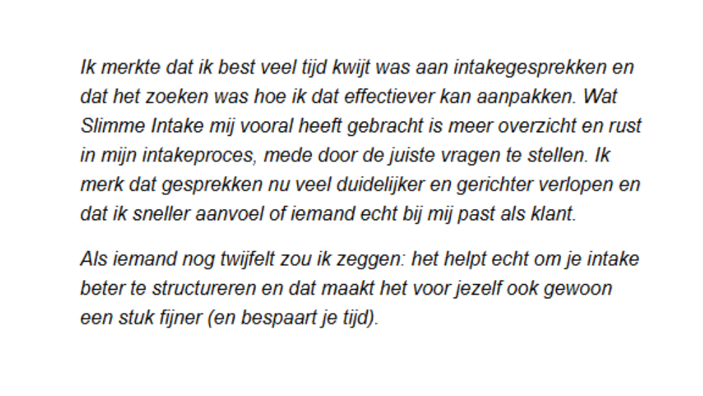 Review slimme intake